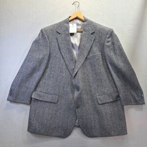 Rafael Men's 100% Wool Gray Sports Coat / Blazer Size Portly 43S NWOT